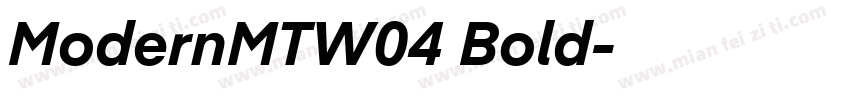 ModernMTW04 Bold字体转换